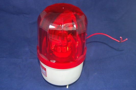 1pc  Bulb Revolving Warning light Φ100mm 90-130RPM RED 24V DC IP45