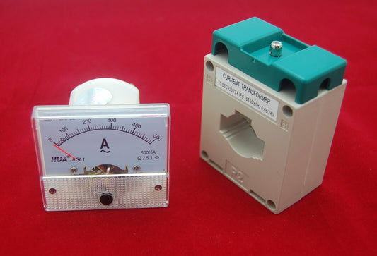 1PC AC 500A Analog Ammeter Panel AMP Current Meter 85L1 56*64mm with transformer