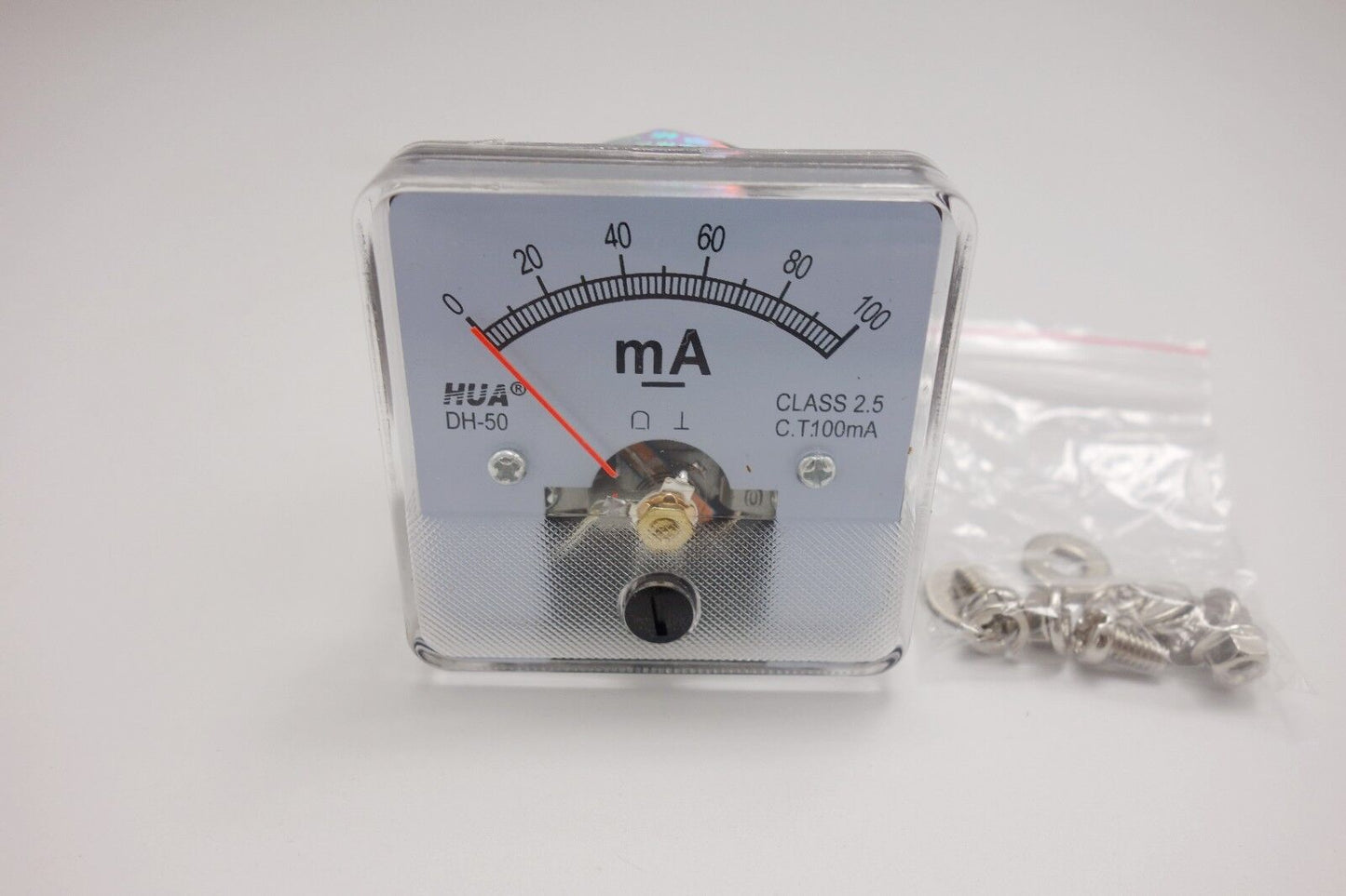1PC DC 0-100MA Analog Ammeter Panel AMP Current Meter 50*50mm direct Connect