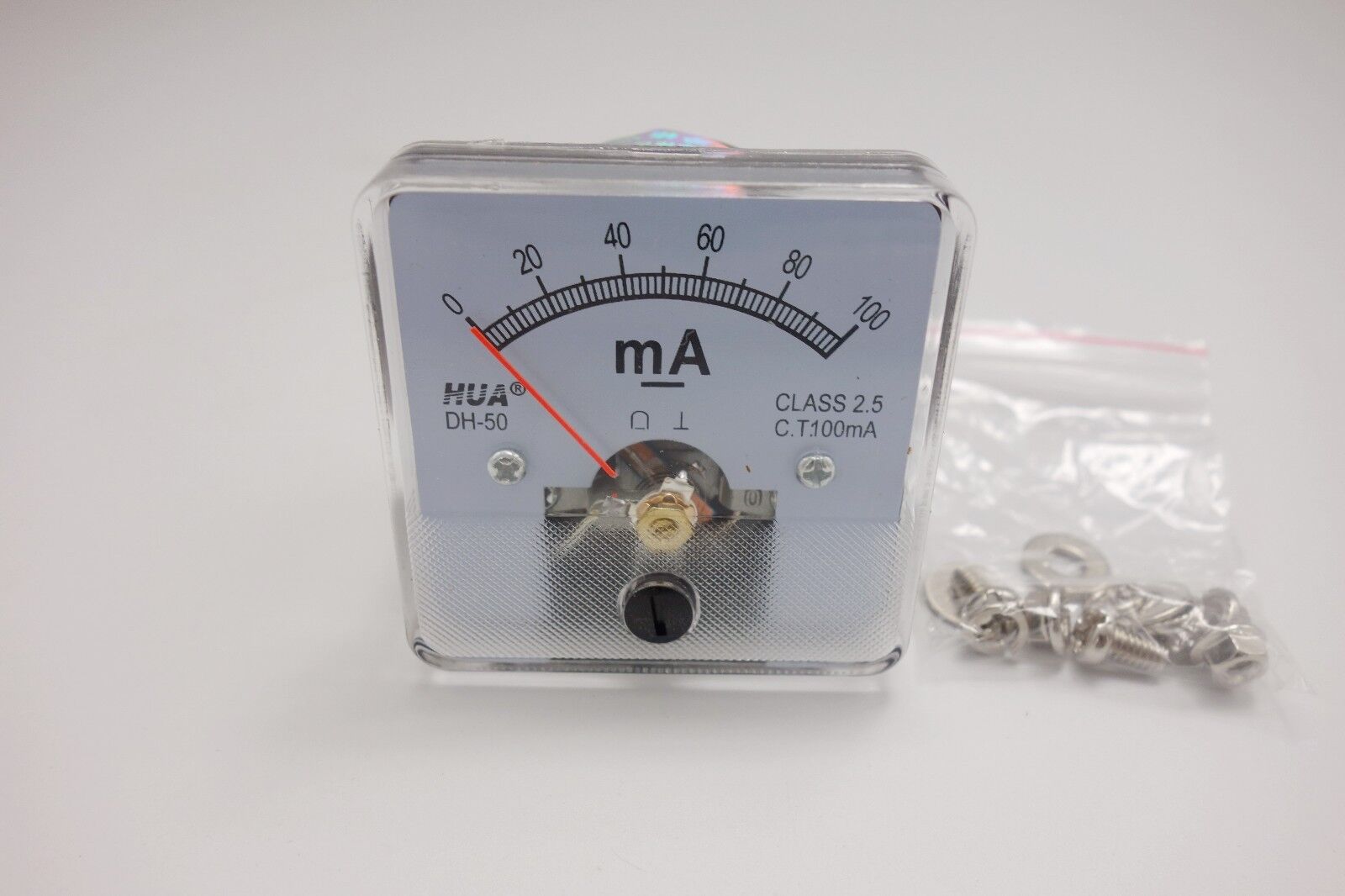 1PC DC 0-100MA Analog Ammeter Panel AMP Current Meter 50*50mm direct Connect