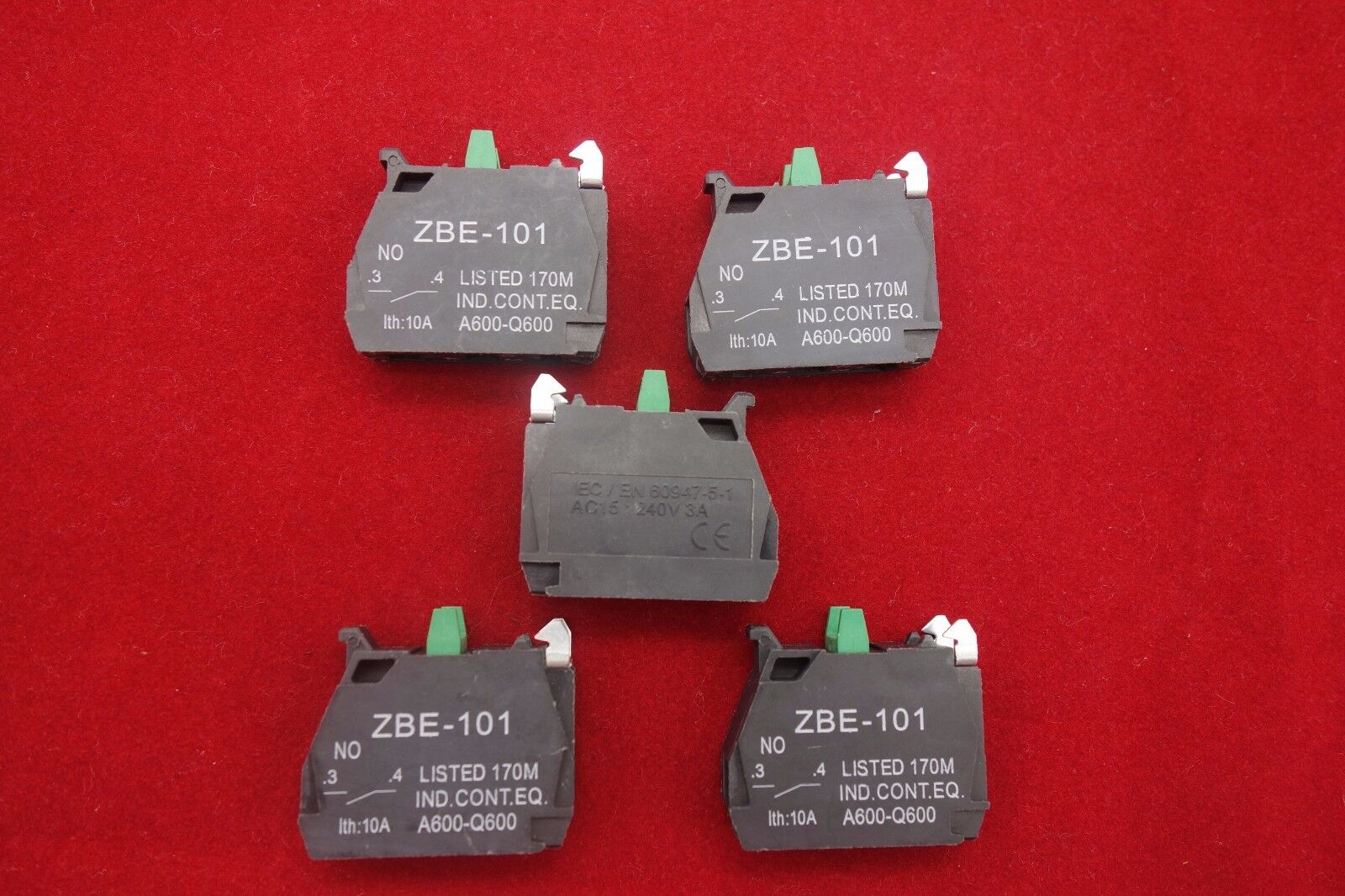 10PCS ZBE-101 N/O Normal Open CONTACT BLOCK FITS XB4 XB5 Series Products