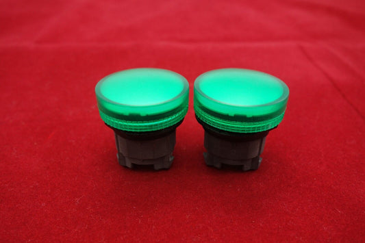 2PCS Fits ZB4 BV03 Green color head only 22mm For use with BA9S Base Fitting