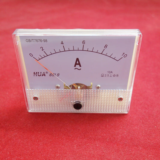 1pc AC 0-10A Analog Ammeter Panel AMP Current Meter 69L9 direct connect