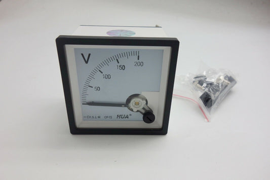 1PC DC 0-200V Analog 72X72mm Voltage Analogue Panel meter Directly connnect
