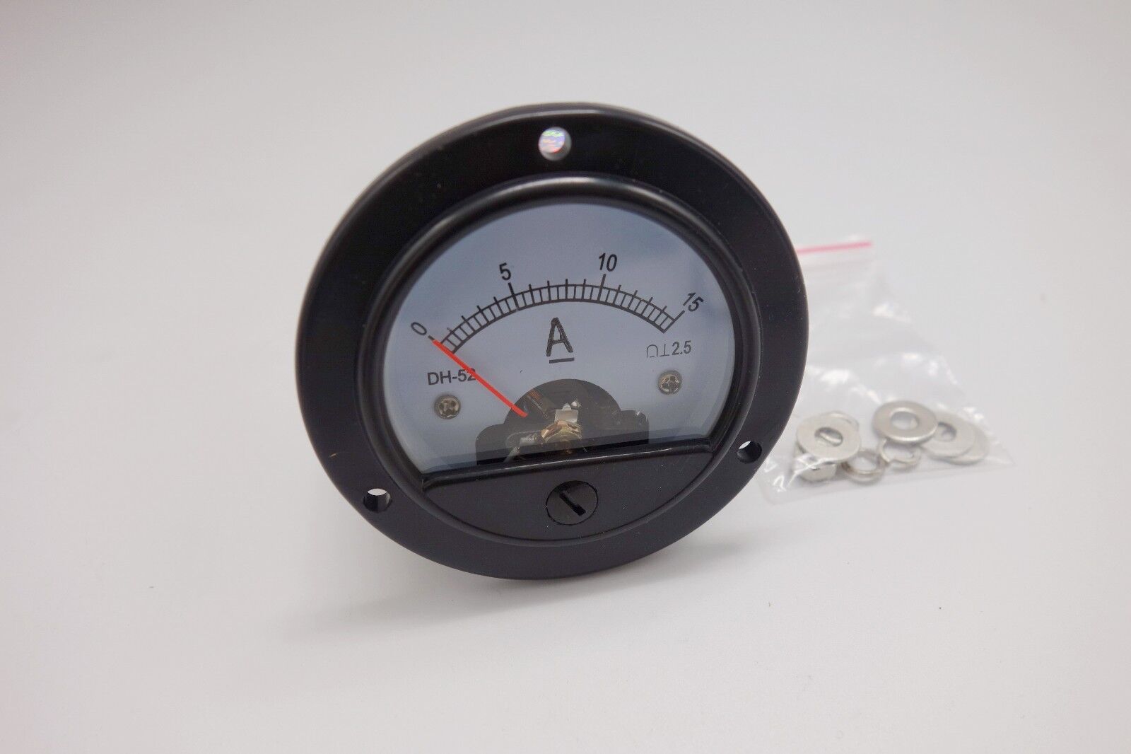 DC 0-15A Round Analog Ammeter Panel Current Dia. 66.4mm DH52 direct connect