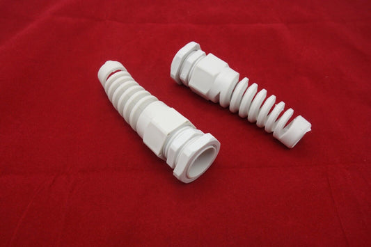 2PCS Gray Spiral Cable Gland PG21 Cable Range 13-18MM Nylon IP68 Waterproof