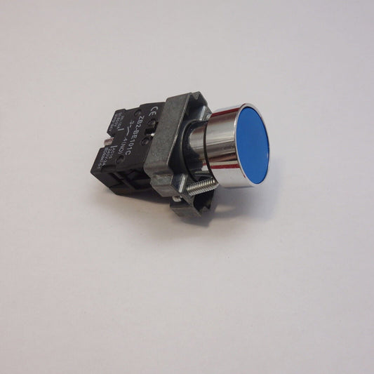 1PCS NEW FITS XB2BA61 Blue 22MM Momentary PUSH BUTTON Switch 1NO