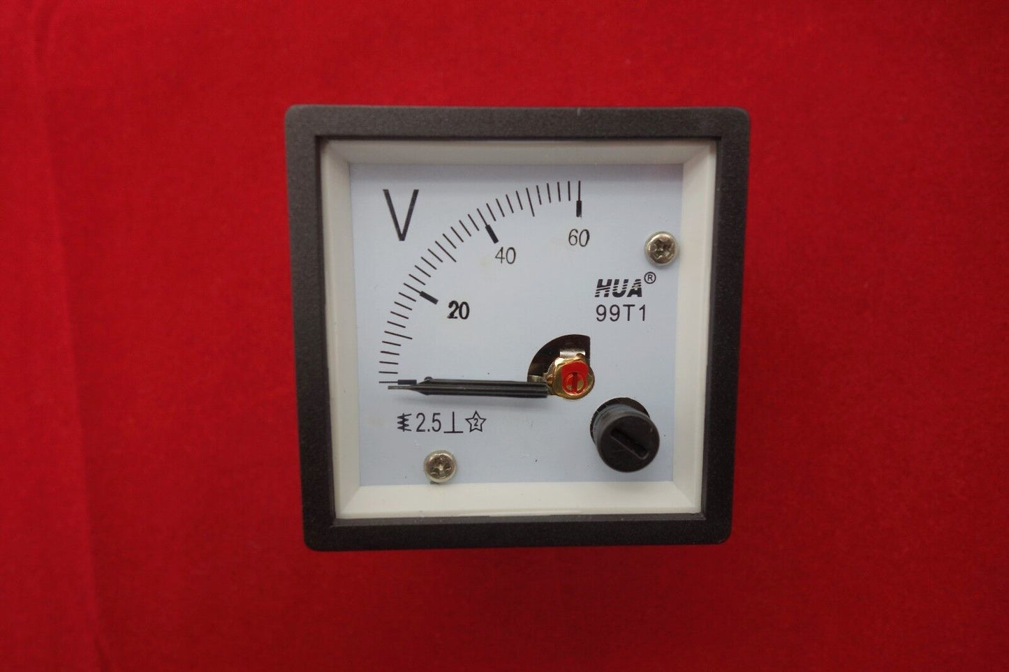 DC 0-60V Analog 48X48mm Voltage Analogue Panel meter 99T1 Directly connnected