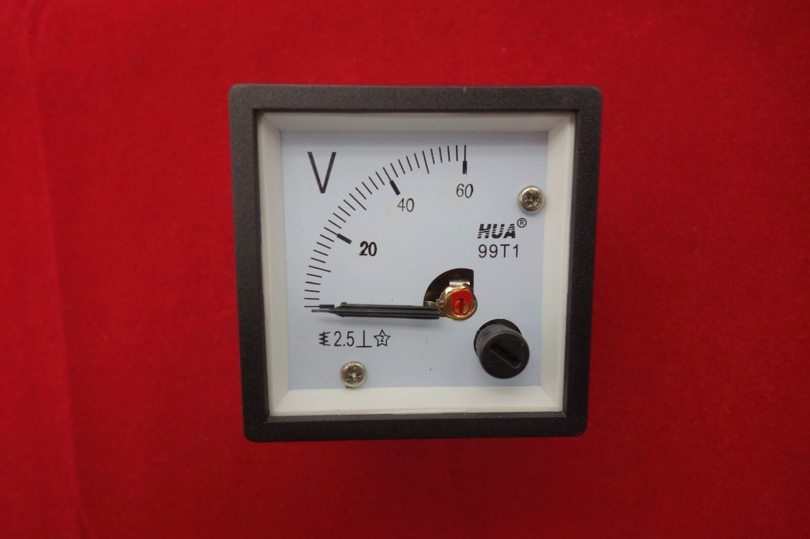 DC 0-60V Analog 48X48mm Voltage Analogue Panel meter 99T1 Directly connnected