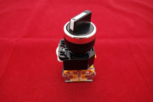 2PCS 22mm Plastic 3 Position Momentary Selector Select switch 1NC/1NO LA38-11X 