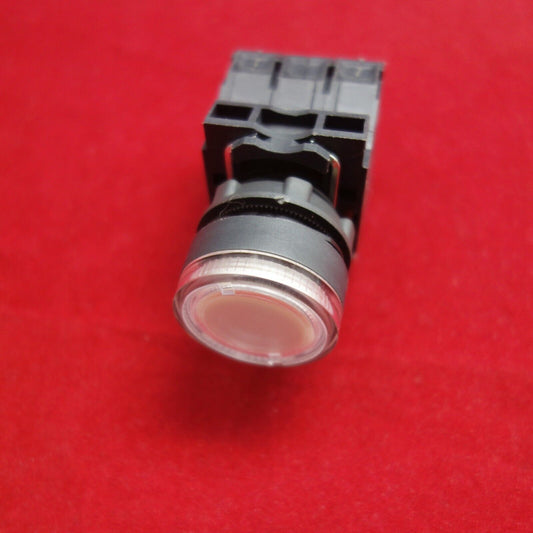 Illuminated 22MM pushbuttons with flush push Fits XB5AW31M5 White 220V Momentary