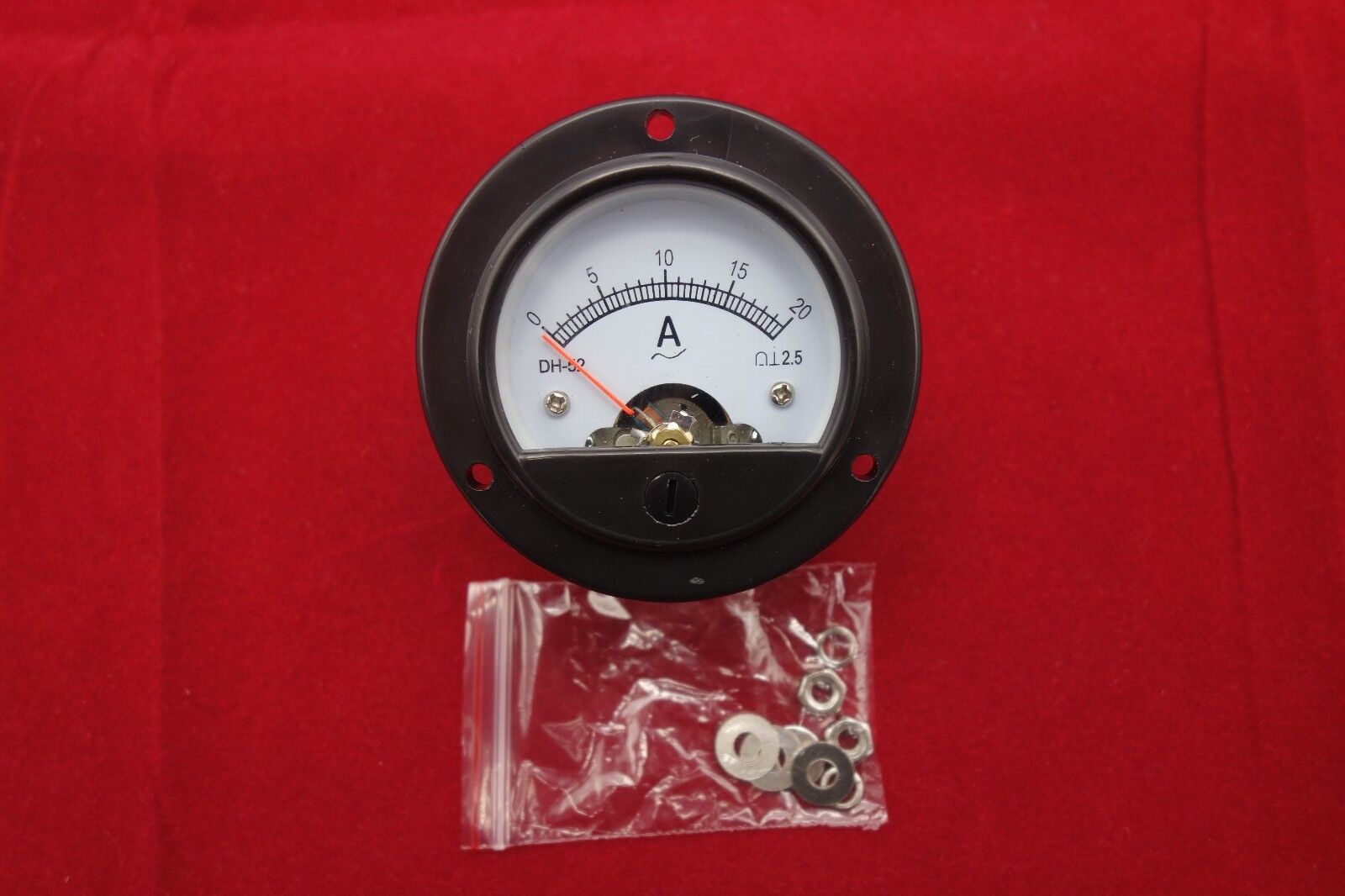 1pc AC 0-20A Round Analog Ammeter Panel AMP Current Meter Dia. 66.4mm DH52