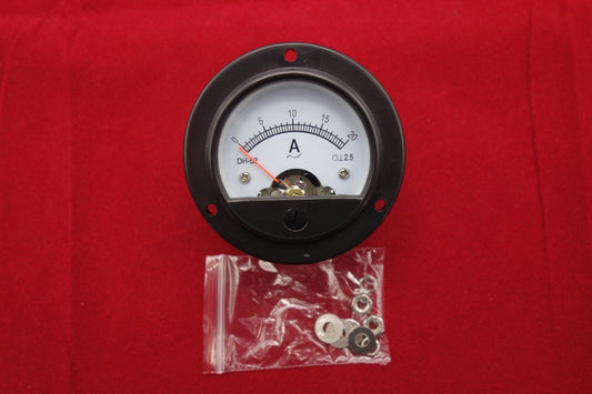 1pc AC 0-20A Round Analog Ammeter Panel AMP Current Meter Dia. 66.4mm DH52