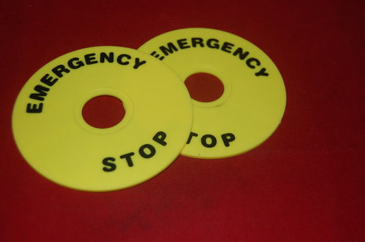 2pcs 90MM Circular Legend plate for Emergency stop Fits ZBY8330 ZB28330