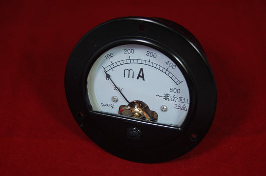 AC 0-500mA ROUND Analog Ammeter Panel AMP Meter Dia. 90mm direct Connect