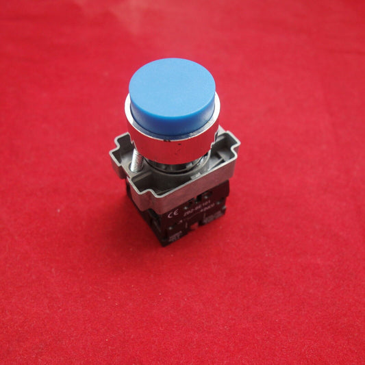 1PC 22MM PUSHBUTTON SWITCH FITS XB2BL65 BLUE 1NC/1NO Projecting push