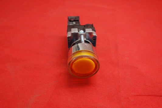 1PC FITS XB2BW35G1 Momentary Yellow Pushbutton With 110V LED Pilot Light Lamp