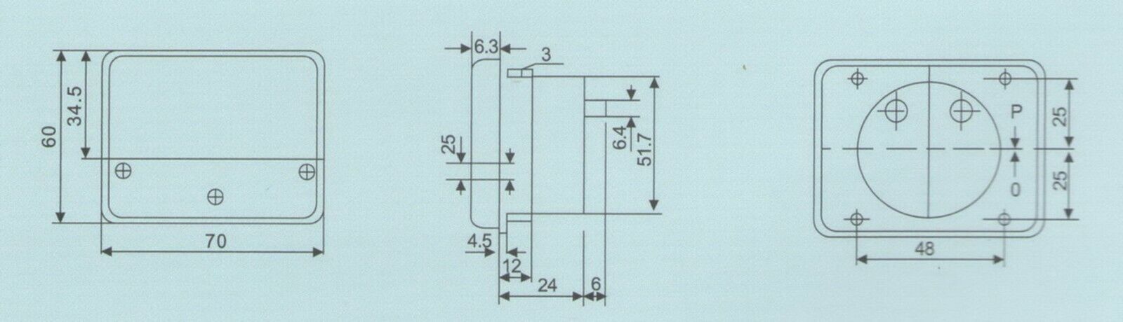 AC 200mA Analog Ammeter Panel AMP Current Meter 0-200mA 60*70mm directly Connect