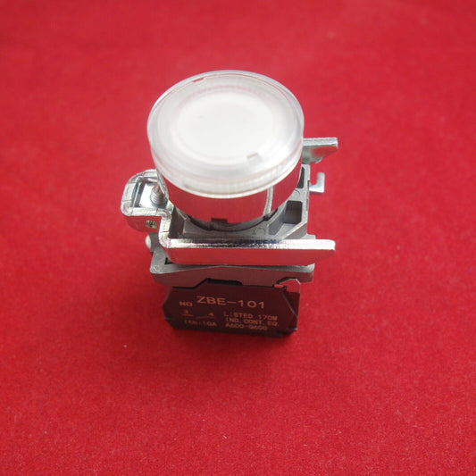 1PC 22MM  illuminated pushbuttons with flush push Fits XB4BW31G5 110/120V White