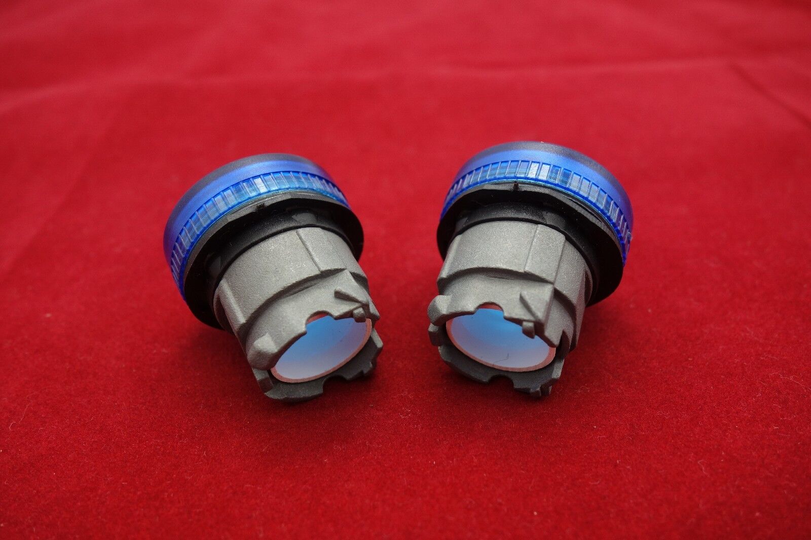 2PCS Fits ZB4 BV06 Blue color head only 22mm For use with BA9S Base Fitting