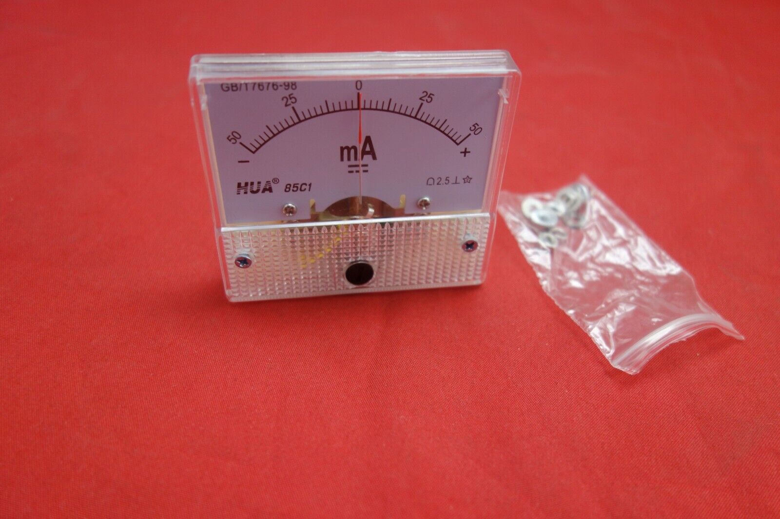 DC Minus Zero Plus -50mA-+50mA Analog 85C1 Analogue Ammeter AMP Panel meter