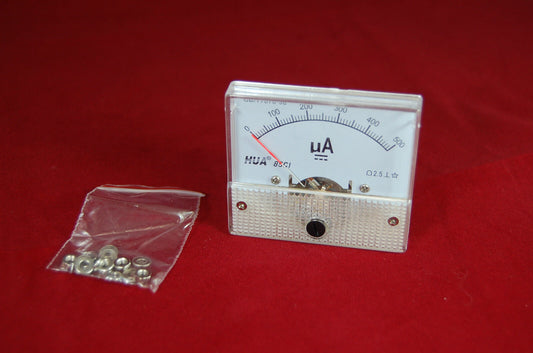 DC 500uA Analog Ammeter Panel Current Meter 85C1 0-500uA DC directly Connect