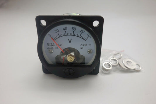 DC 0-100V Analog Voltmeter Analogue Voltage panel meter SO45 directly Connect