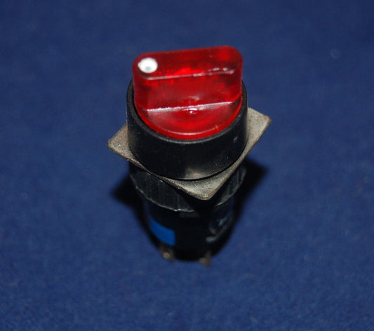 2PC 16mm Round ILLUMINATED Selector switch 2 Position RED 110V LED Latching