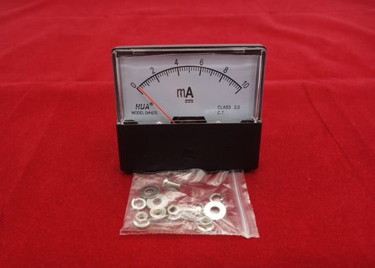 DC 10mA Analog Ammeter Panel AMP Current Meter 0-10mA 60*70MM directly Connect