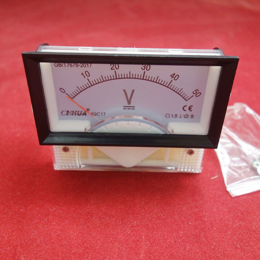 1PC DC 0-50V Analog VOLTMETER Voltage Meter 50V 69C17 69C9 direct connect