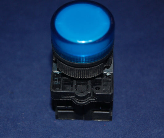 1PC 22MM BLUE LED Pilot Fits XB2-EV66 direct BA9S 220V AC LED Blub included