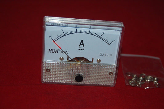 1PC DC 5A Analog Ammeter Panel Current Meter 85C1 0-5A DC directly Connect
