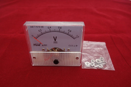 DC 0-1V Analog 85C1 Voltage Analogue Panel meter Directly connnected
