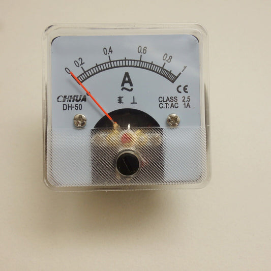 1PC AC  1A Analog Ammeter Panel AMP Current Meter 50*50mm 0-1A
