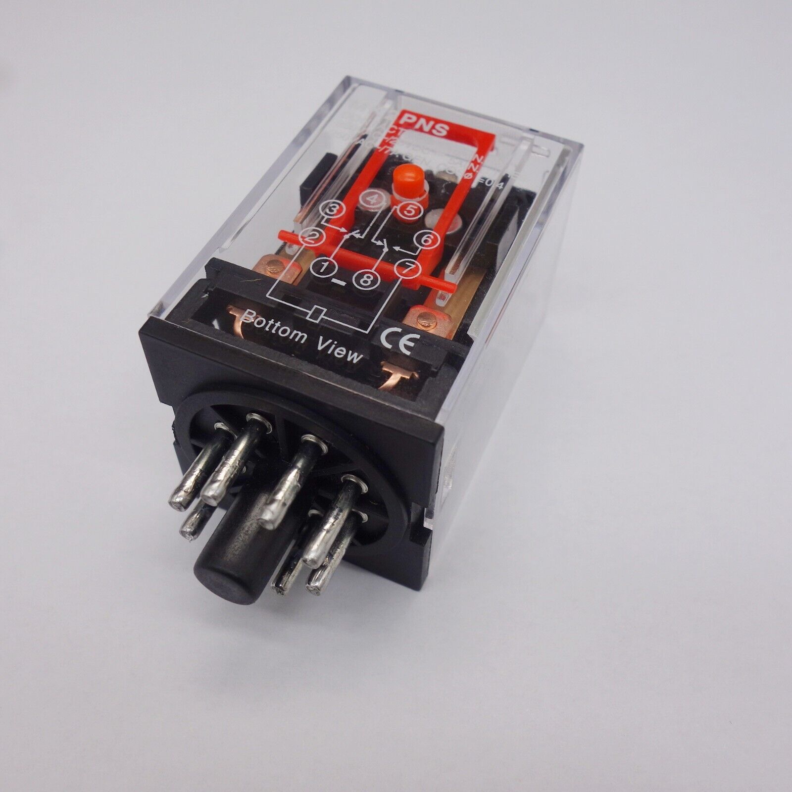 1pc PLUG IN RELAY 8PIN 2P FITS MK-2PNS 110V AC with TESTING BUTTON and indicator