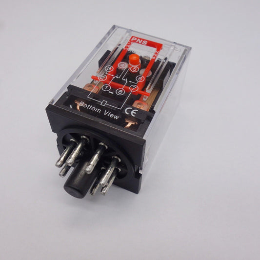 1pc PLUG IN RELAY 8PIN 2P FITS MK-2PNS 110V AC with TESTING BUTTON and indicator