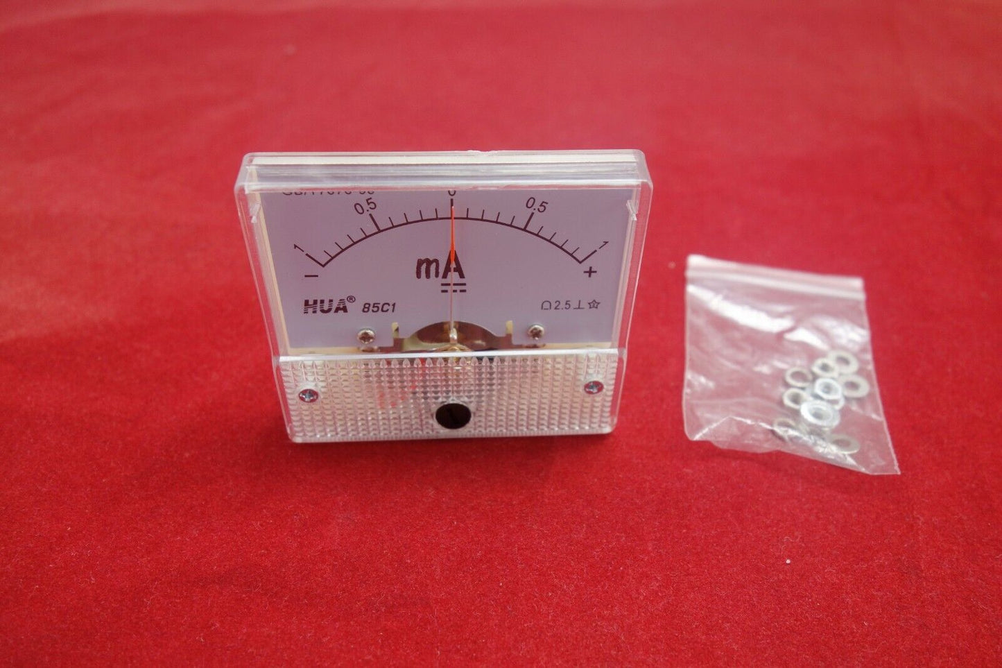 1pc DC Minus Zero Plus -1mA - +1mA Analog 85C1 Analogue Ammeter AMP Panel meter