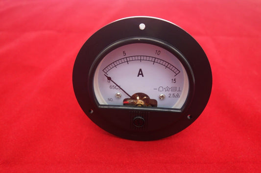 DC 0-15A Round Analog Ammeter Panel AMP Current Meter Dia. 90mm Direct Connect