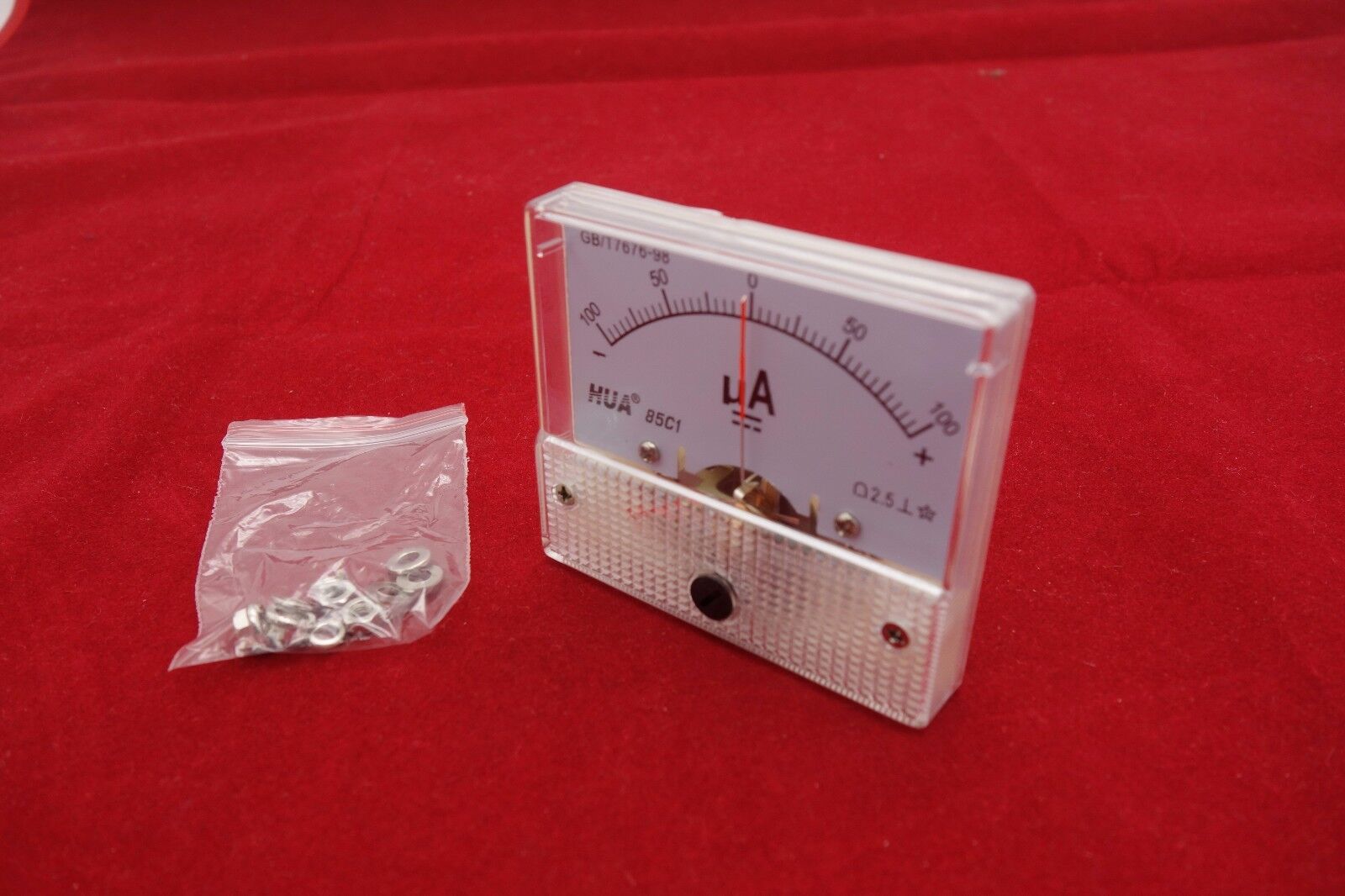 DC Minus Zero Plus -100uA-+100uA Analog 85C1 Analogue Ammeter AMP Panel meter