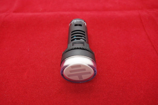 2PCS Cutout 22mm Red LED Connect Ground Symbol Signal Indicator light Lamp 110V
