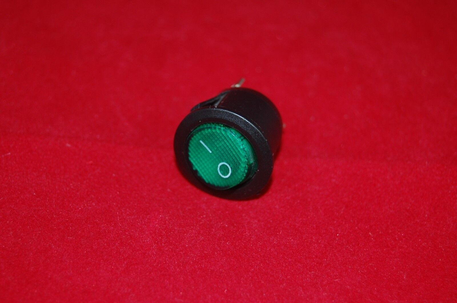 5 Pcs Green Light Illuminated Round 2 Position  Rocker Switch 3 Pin 12V AC/DC
