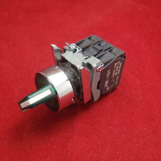 22mm ILlUMINATED Selector switch 3 Position Fits Green XB4BK133B5 24V Maintained