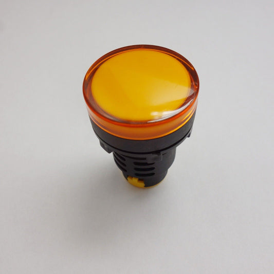 2PCS Pilot light Yellow Led Lamp Panel Cutout Dia. 30mm Screw Terminal 380V AC