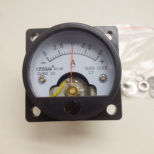 DC Minus Zero Plus -5A-0+5A  Ammeter Panel AMP Current Meter SO45 Cutout 45mm