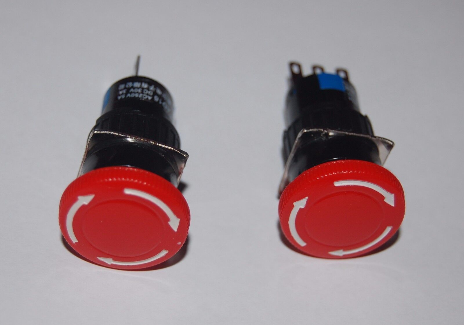 2PCS small 16mm cutout Twist Release Emergency Stop Mushroom Push Button Switch