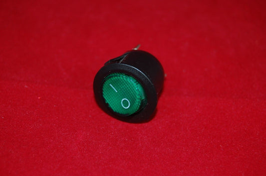 5 Pcs Green Light Illuminated Round 2 Position Boat Rocker Switch 3 Pin 220V