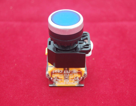 1PC 22MM Blue Maintain Push button Switch 1NC/1NO Ith 10A