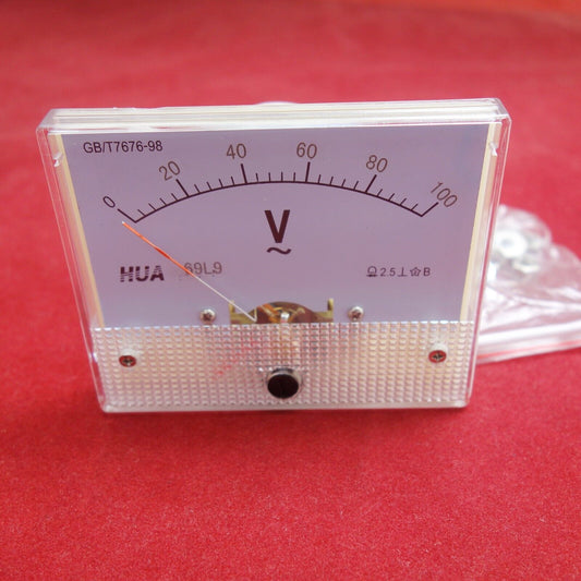 1PC AC 0-100V Analog VOLTMETER Voltage Meter 100V 65*80MM 69L9 direct connect