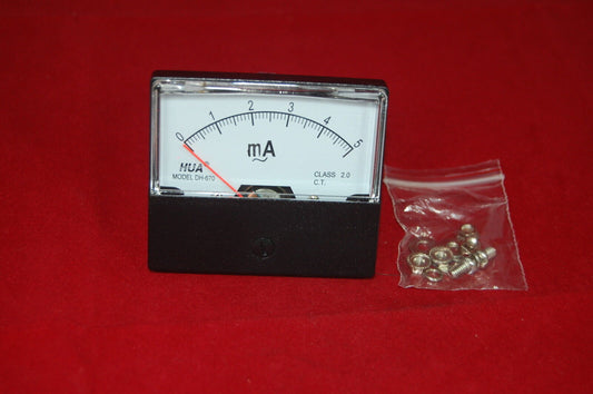 AC 5mA Analog Ammeter Panel AMP Current Meter AC 0-5mA 60*70mm directly Connect