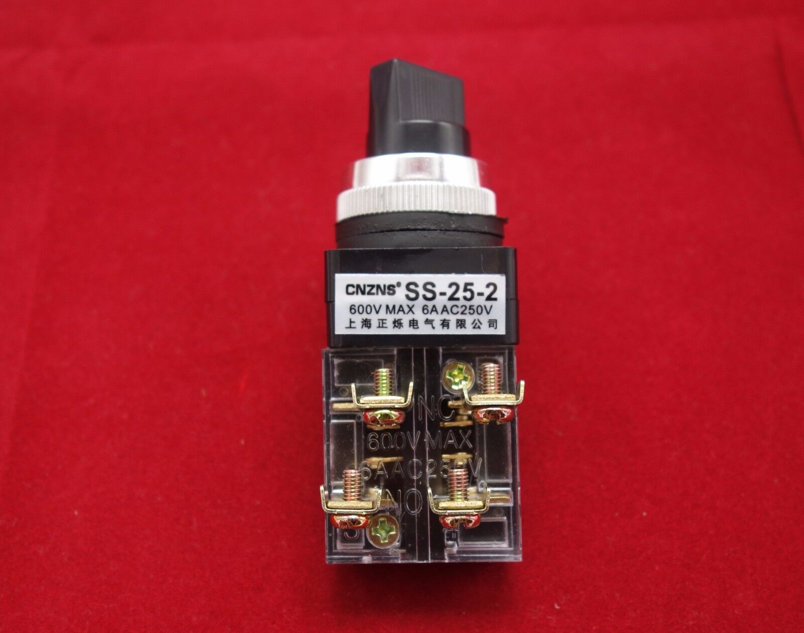 1PC Cutout 25mm 3 Position Maintained Select Switch SS 250V AC 6A 1NO/1NC 